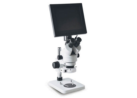 Microscopio stereo binoculare dello zoom 7X-45X con il monitor a colori dello schermo di visualizzazione e la luce del LED per la riparazione del cellulare
