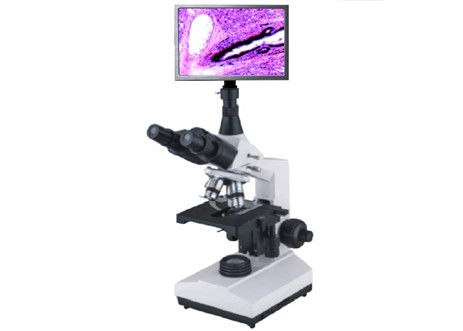 microscopio biologico dello schermo dell'affissione a cristalli liquidi 40-1600X con il campo luminoso della video uscita