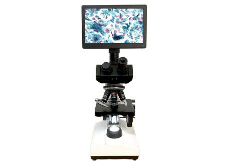 Microscopio ottico monoculare biologico del microscopio 10X 40X 6V 20W del laboratorio LCD dello schermo