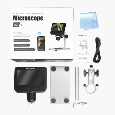 Microscopio portatile tenuto in mano del sostegno 1080P 1000X Wifi Digital del pollone per il computer di Ipad IPhone Android