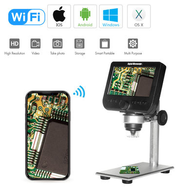Microscopio portatile tenuto in mano del sostegno 1080P 1000X Wifi Digital del pollone per il computer di Ipad IPhone Android