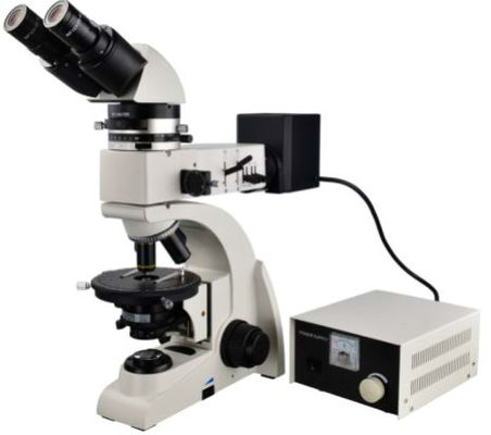 scienza dei materiali metallurgica binoculare ottica del microscopio di polarizzazione di 60X 800X