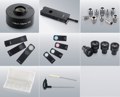 Macchina fotografica ottica 50X DIC obiettivo del microscopio del campo scuro di Trinocular metallurgico