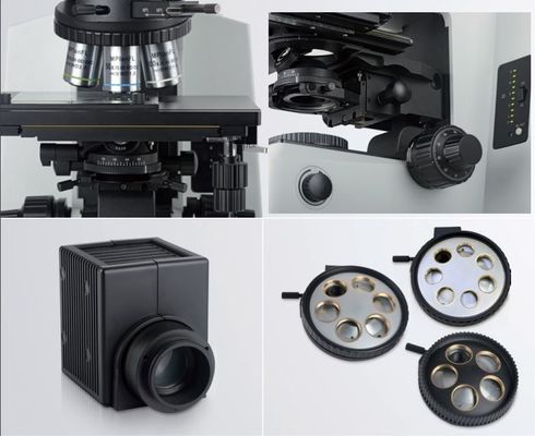 Macchina fotografica ottica 50X DIC obiettivo del microscopio del campo scuro di Trinocular metallurgico