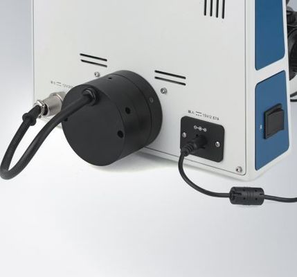 Microscopio biologico Para Celular 180 x 155mm del laboratorio medico di Trinocular bianco