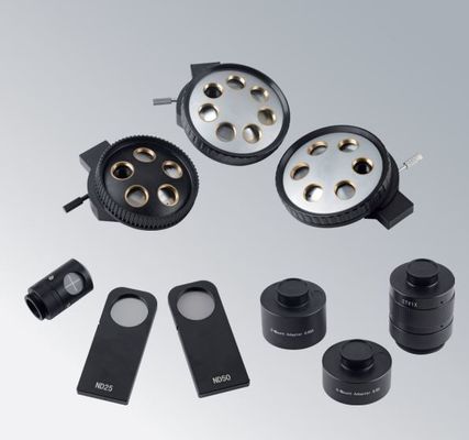 Microscopio biologico Para Celular 180 x 155mm del laboratorio medico di Trinocular bianco