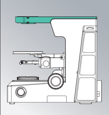 Microscopio biologico Para Celular 180 x 155mm del laboratorio medico di Trinocular bianco